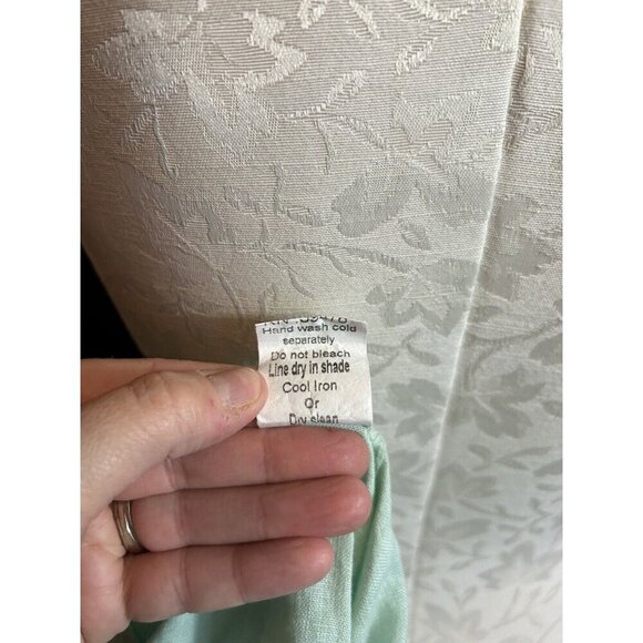 Valentina Naldi ITALY Top LINEN Sleeveless Relaxed Babydoll Light Green Sz L - Picture 7 of 7